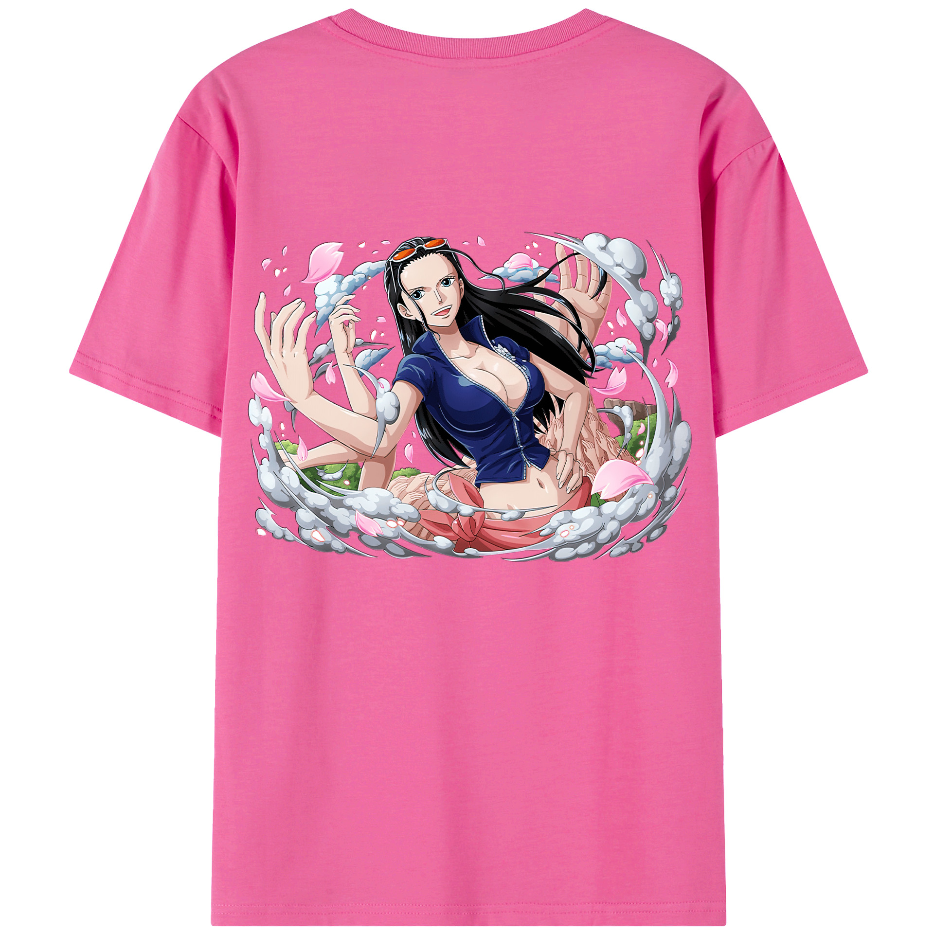 ワンピース ニコ・ロビン ONE PIECE Nico Robin レディース半袖Tシャツ(バックプリント)
